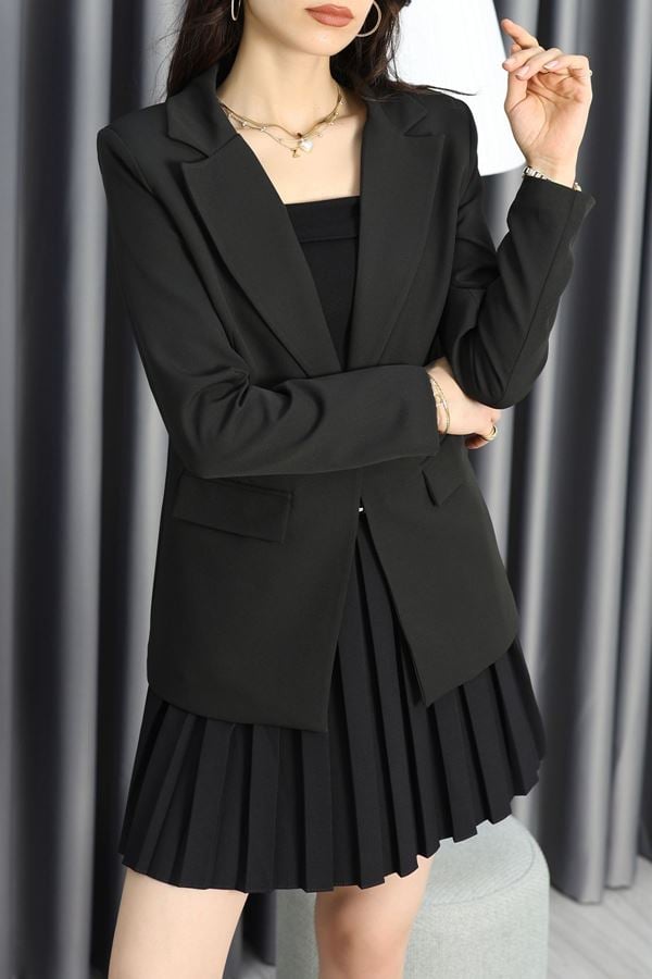 Halrem Marka Astarlı Blazer Ceket Siyah - 70115.1811.