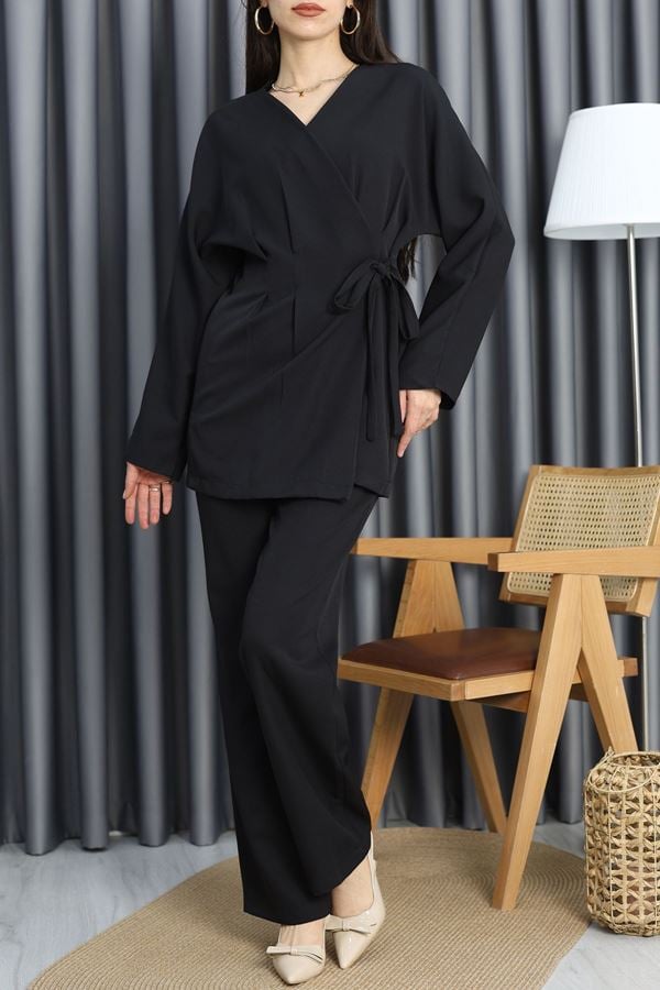 Yan Bağlamalı Takım Siyah - 2002.1988.