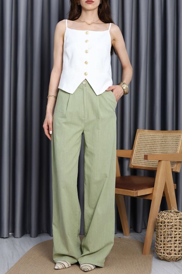 Keten Pantolon Haki - 41567.308.