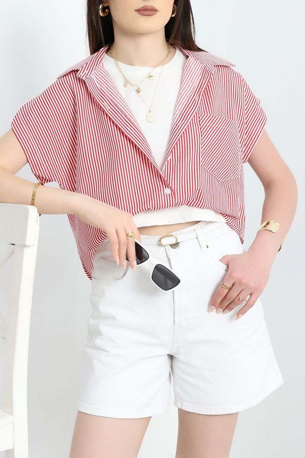 Atletli Keten Gömlek Kırmızıçizgili - 1740.179.