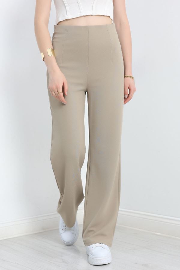 Pensli Geniş Kesim Pantolon Vizon - 20910.1605.