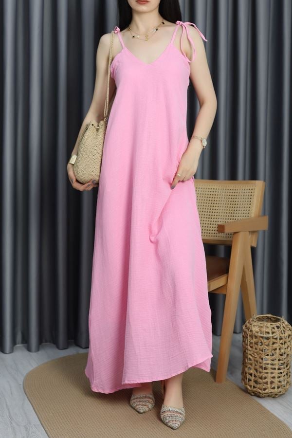 Müslin Astarlı Elbise Pembe - 41959.2044.