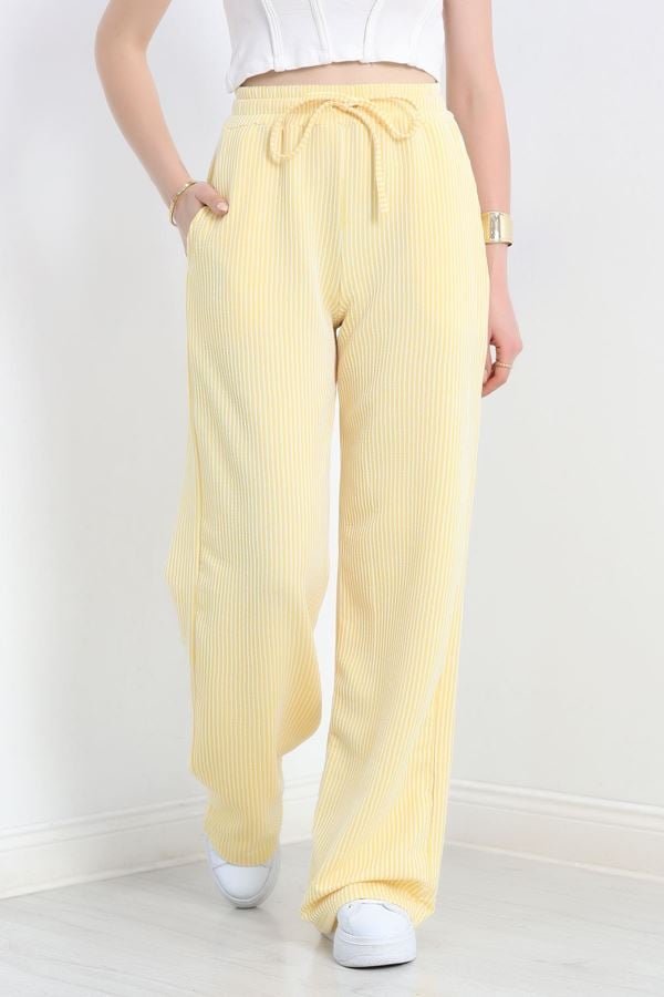 Su Yolu Lastikli Pantolon Sarı - 41320.1567.