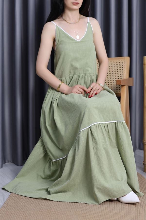 Keten Elbise Çağla - 41566.308.