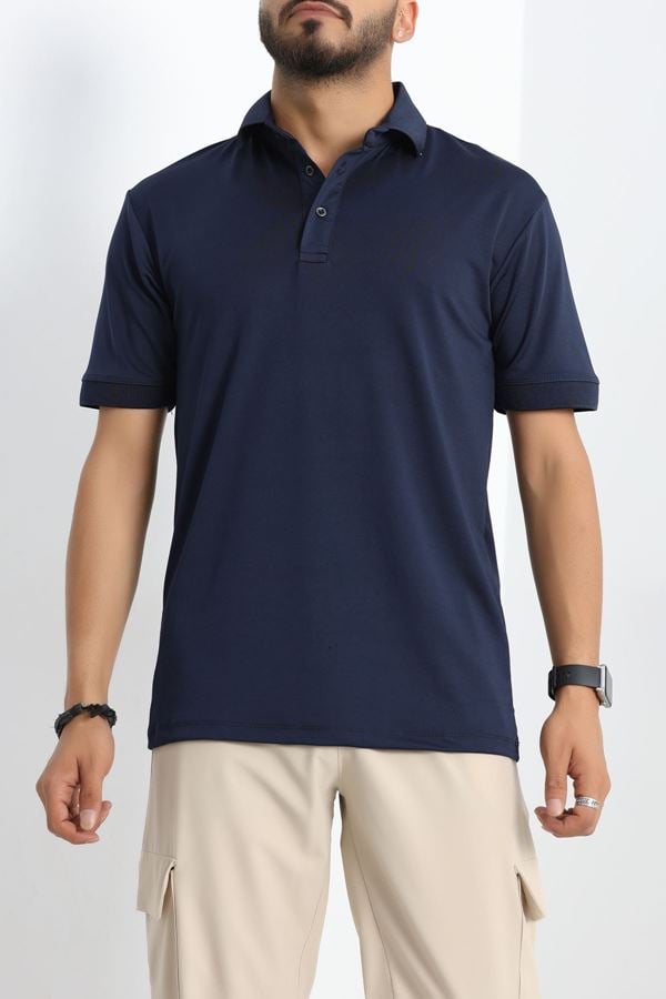 Polo Yaka Merserize Erkek Tişört Lacivert - 90850.2048.