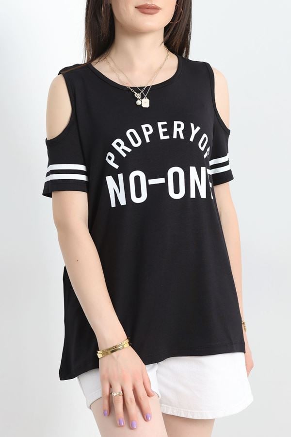 Omuz Dekolteli Bluz Siyah - 20919.599.