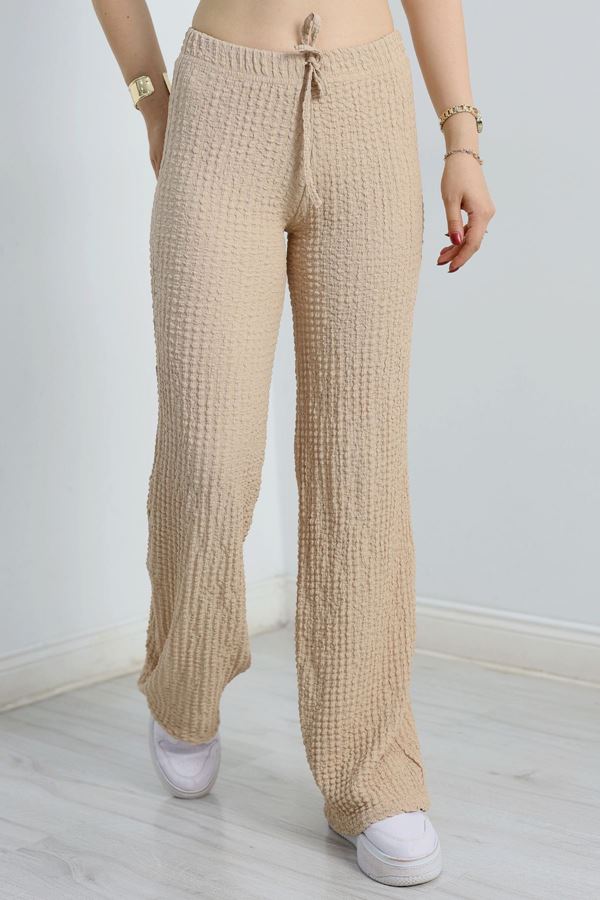 Bürümcük Lastikli Pantolon Bej - 42022.1567.