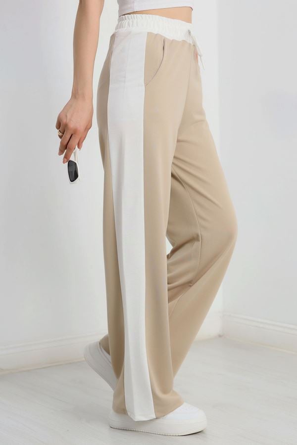 Bol Paça Lastikli Pantolon Vizonbeyaz - 42061.1567.