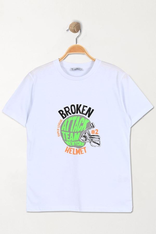 10-13 Yaş Çocuk Tişört Beyaz - 3250290.1576.