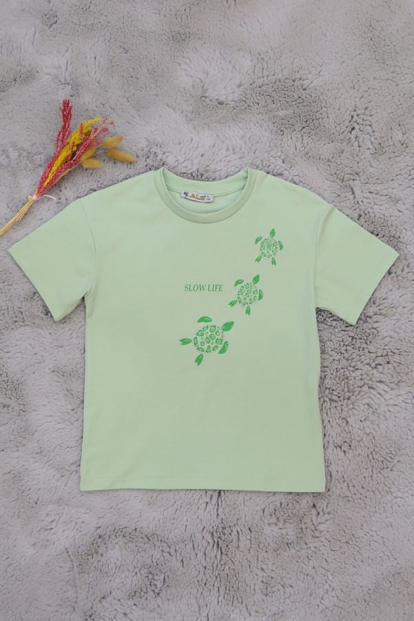 6-9 Yaş Çocuk Tişört Mint - 625587.1576.