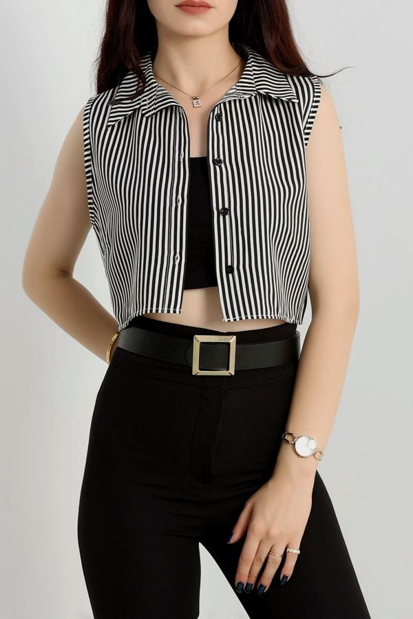 Beli Pensli Çizgili Gömlek Siyahçizgili - 31007.1949.