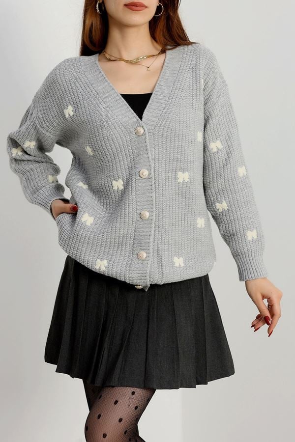 Nakışlı Hırka Grilatte - 490.1577.