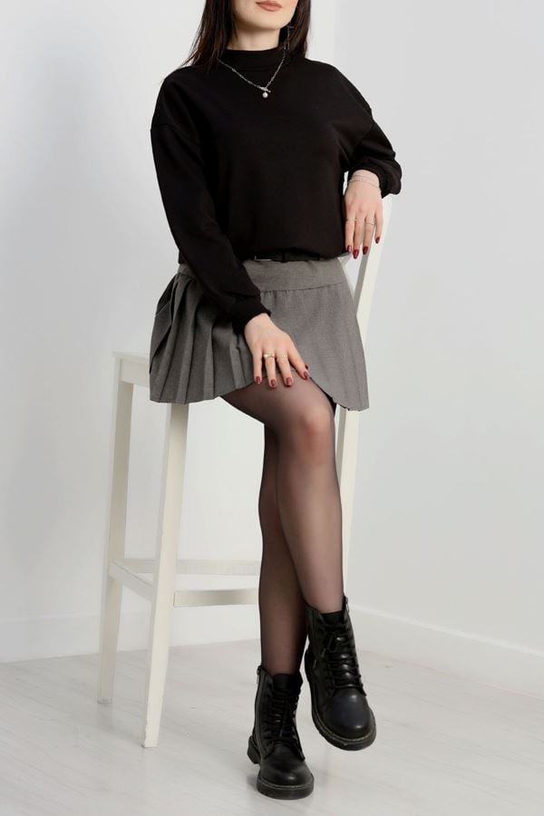 Yarım Balıkçı 2 İplik Sweat Siyah - 19556.200.