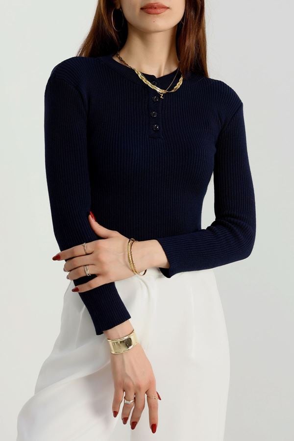 Düğmeli Triko Laci - 4032.2043.