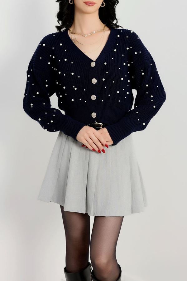 İnci Detaylı Hırka Lacivert - 4094.2043.