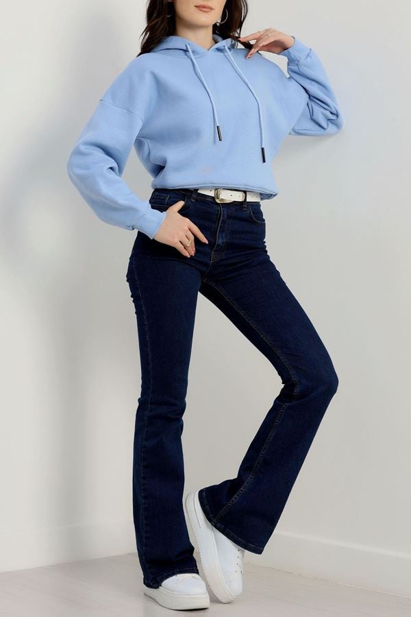 3 İplik Kapşonlu Crop Sweat Bebemavi - 20959.1878.