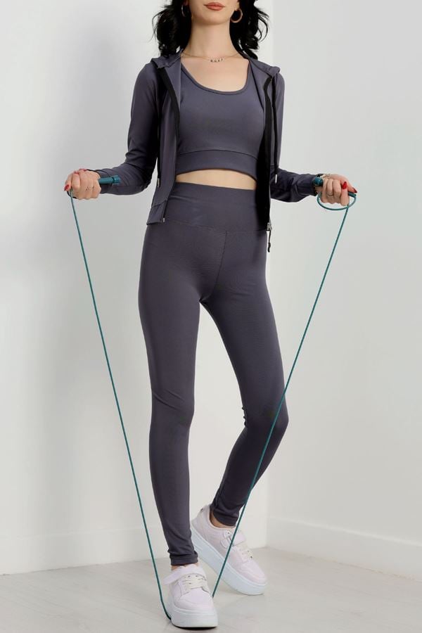 3 Lü Dalgıç Fitness Takım Gri - 42266.2073.