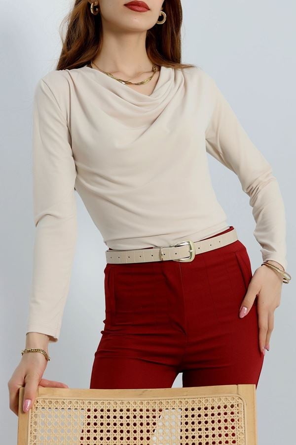 Degaje Yaka Sandy Bluz Taş - 70688.1949.