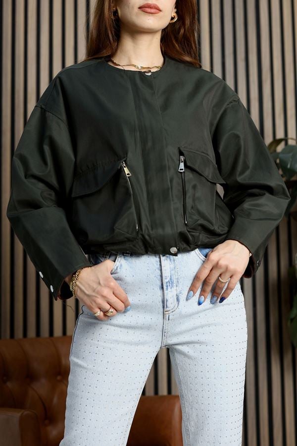 Cep Detay Bomber Ceket Haki - 9455.422.