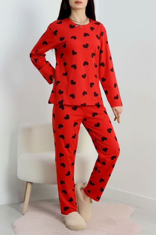 Alt Üst Aynı Pijama Takımı Kırmızı - 50722.1961.