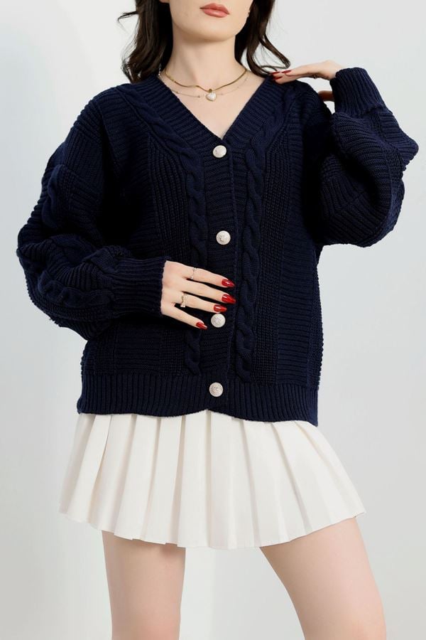 Balon Kol Hırka Lacivert - 340.1577.