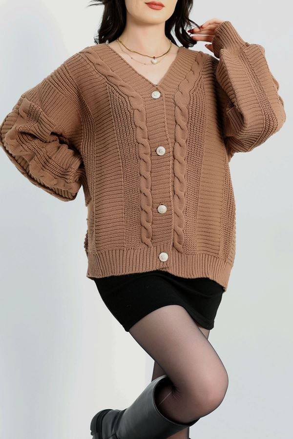 Balon Kol Hırka Mocha - 340.1577.