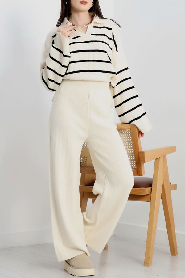 Çizgili Triko Takım Taş - 2295.1765.