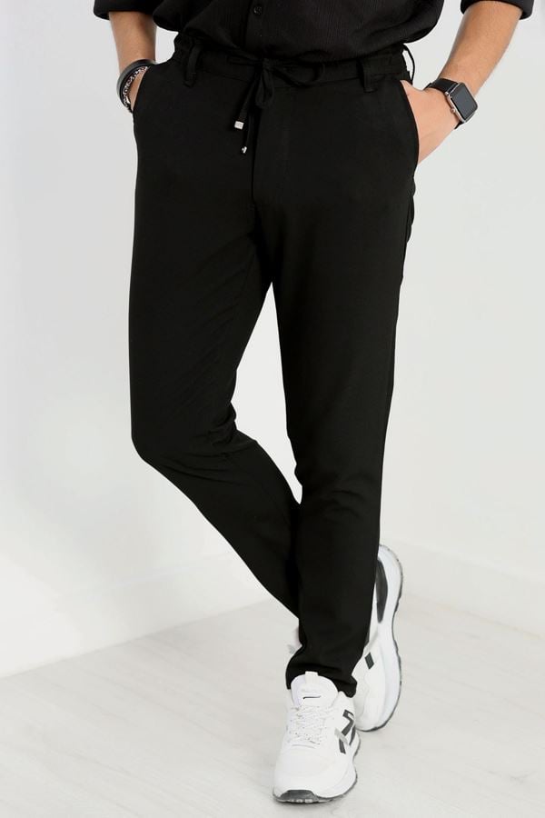 Beli Lastikli Bezayağı Erkek Pantolon  Siyah - 42515.2091.