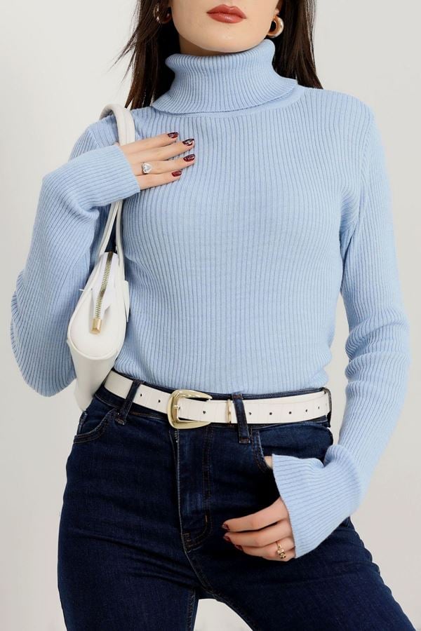 Balıkçı Yaka Fitilli Body Bebemavi - 19468.1766.