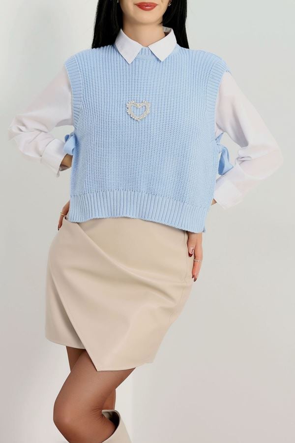 Kalp Detaylı Süveter Bebemavi - 41963.2043.
