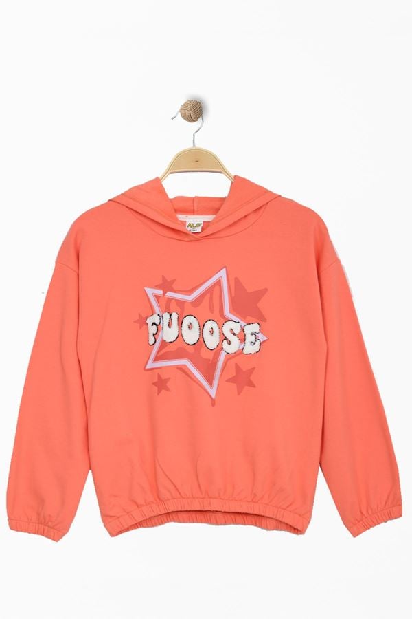 2 İp Şardonlu Baskılı Kapüşonlu 8-12 Yaş Sweat Narçiçeği - 725432.1576.