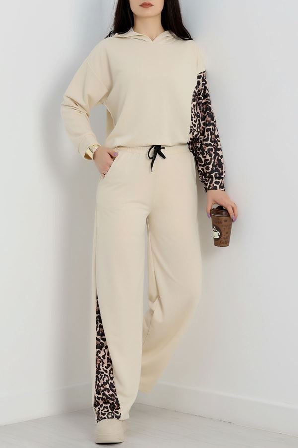 Garnili 2 İplik Eşofman Takımı Bejleopar - 50746.1005.