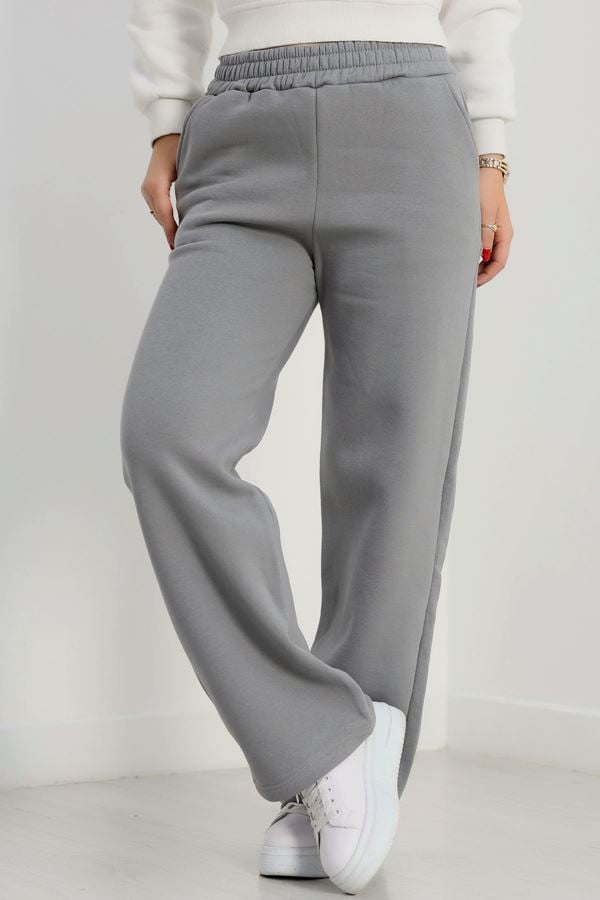 Üç İplik Palazzo Eşofman Altı Antrasit - 20970.1878.