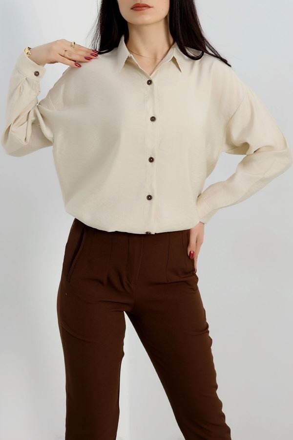 Oversize Gömlek Taş - 70765.701.