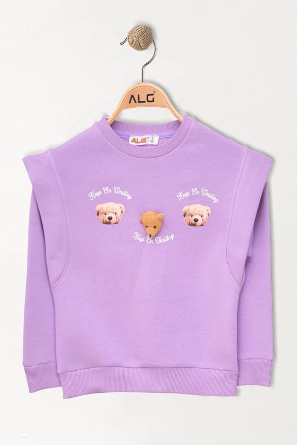 3 İp 3-7 Yaş Şardonlu Sweatshirt Lila - 624405.1576.