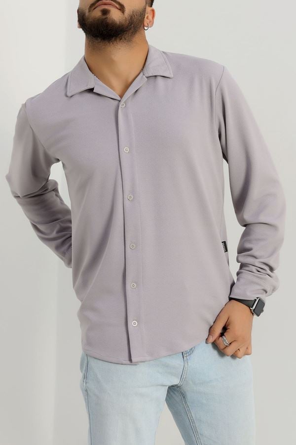 Zra Krep Erkek Gömlek Boyalıgri - 42188.1937.
