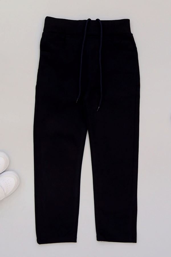 6-10 Yaş Düz Paça Unisex Çocuk Kanvas Pantolon Lacivert - 90222.2032.