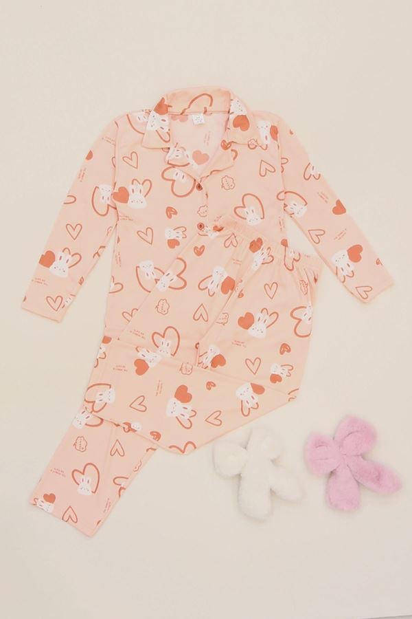 3-14 Yaş  Baskılı Milan Çocuk Takım Pudra - 414.1287.