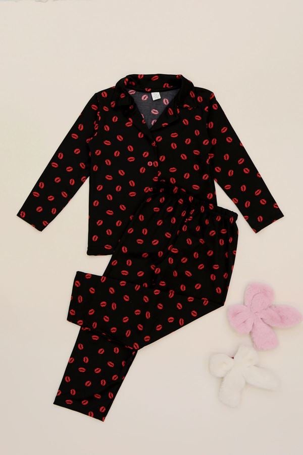 3-14 Yaş  Baskılı Milan Çocuk Takım Siyahdudak - 414.1287.