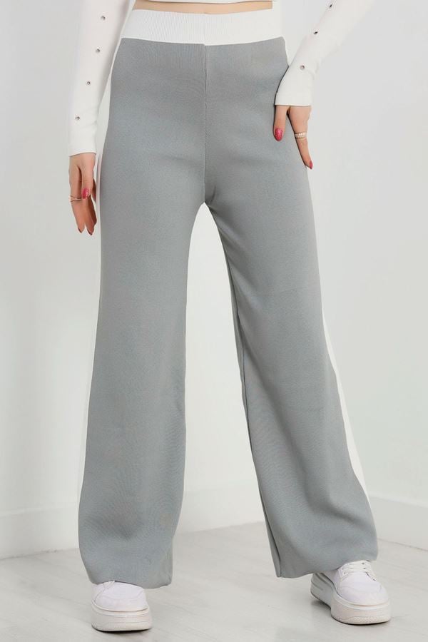 Şeritli Triko Pantolon Antrasit - 2393.1765.