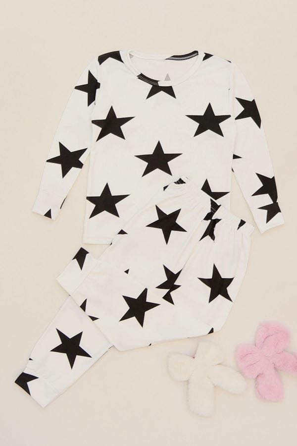 3-14 Yaş Soft Milan Pijama Takımı Siyahyıldız - 481.1287.
