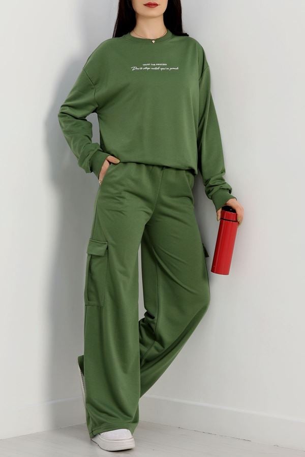 Kargo Cep 2 İplik Eşofman Takımı Haki - 50802.1857.