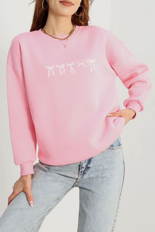 3 İplik Baskılı Sweat Pembeekru - 42243.1878.