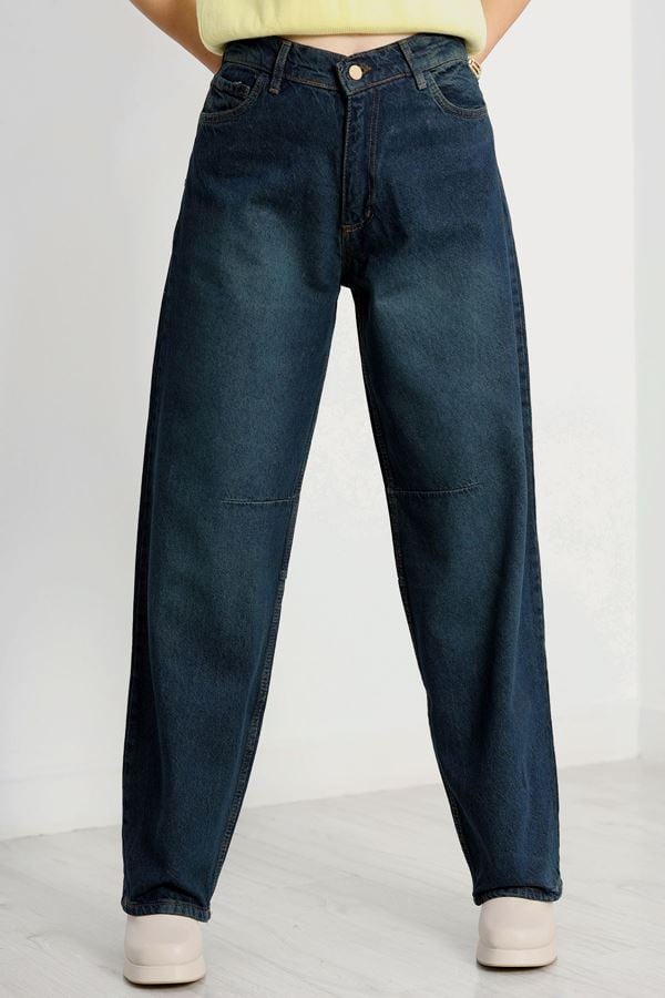 Pileli Baggy Kot Pantolon Yeşiltint - 40061.925.