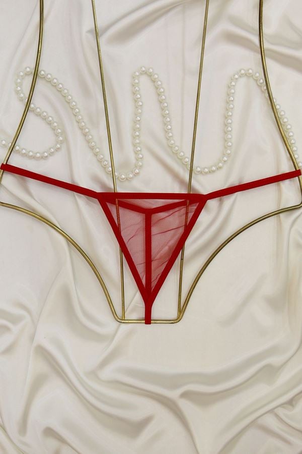 Tül Tanga Külot Kırmızı - 1161.1364.