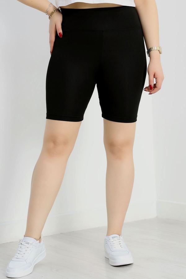 Büyük Beden Dalgıç Biker Tayt Siyah - 50352.1098.