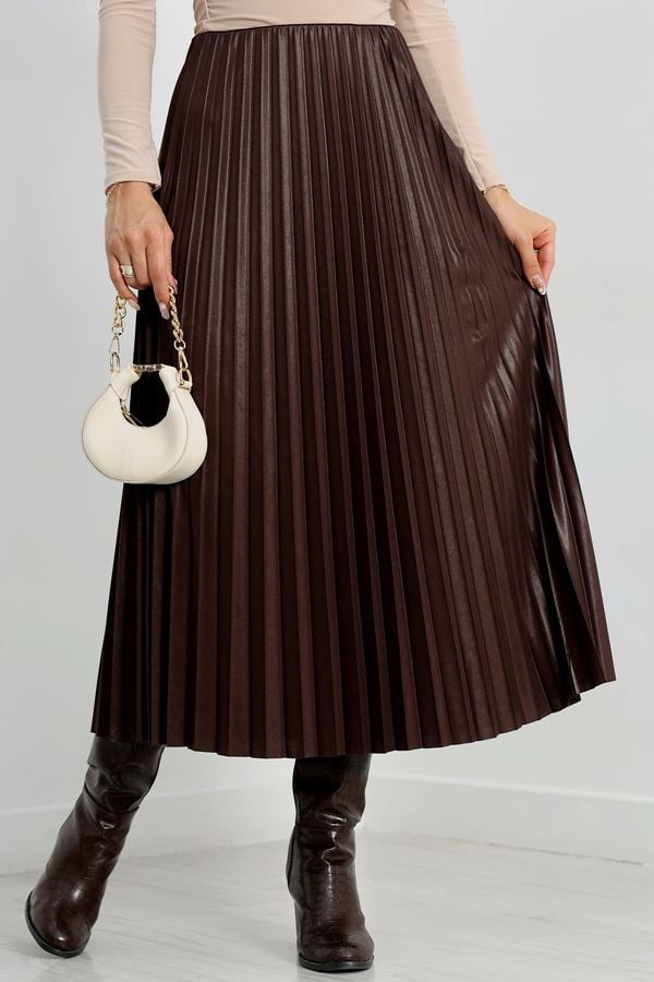 Pileli Etek Kahve - 50650.2036.