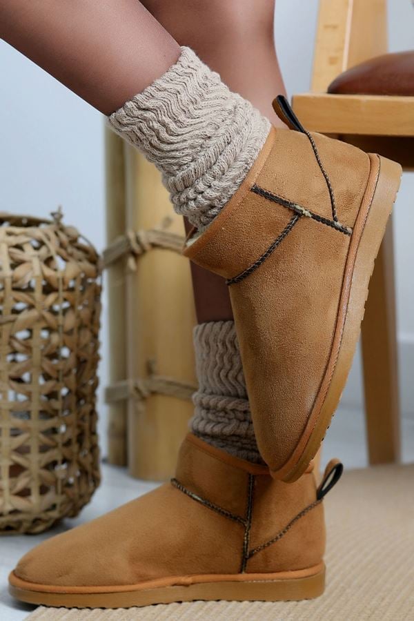 Mini Boy Süet Bot Taba - 31435.1932.