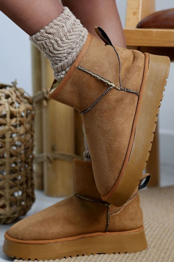 Kalın Taban Süet Bot Taba - 31438.1932.