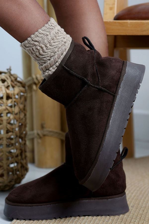 Kalın Taban Süet Bot Kahve - 31438.1932.